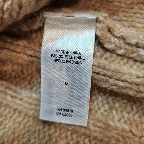 Lucky Brand Women's Buttin Front Long Sleeve Camel Color Cardigan Medium - Picture 8 of 12